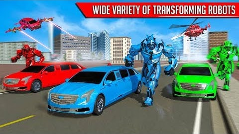 Flying Limo Robot Car Transform : Police Robot Game APK Gameplay - Android/ios