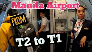 MANILA AIRPORT T2 to T1... Philippine AIRLINES🇵🇭