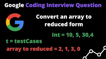 Google Coding Interview Question - Convert An Array To Reduced Form