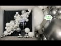 White Reflex Silver Balloon Garland #withme