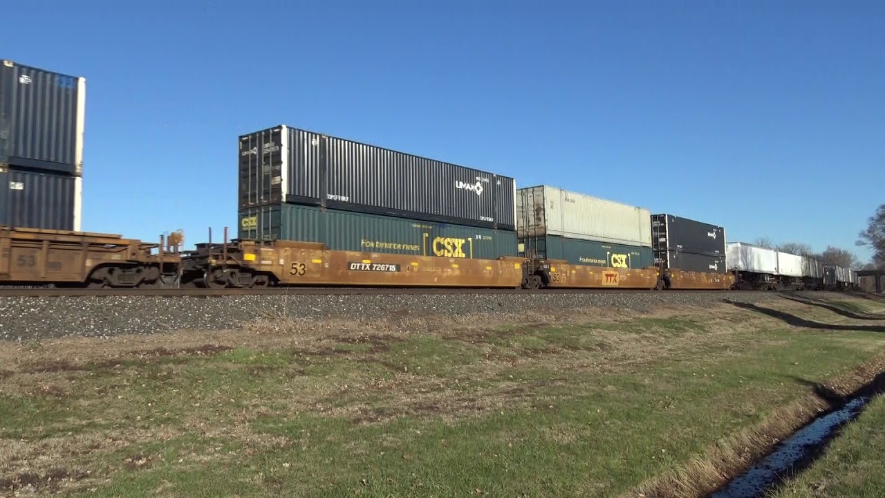 CSXT 7807 Leads CSX Q007 Westbound Caseyville, IL 12/16/18 - YouTube