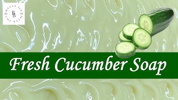 🥒Cucumber Soap w/ FRESH Cucumber!! 😱 Cucumber Melon scent. Cold Process Soap.