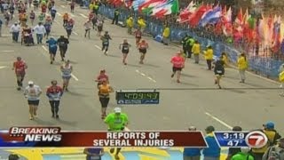 Boston Marathon explosions: The exact moment of the blasts
