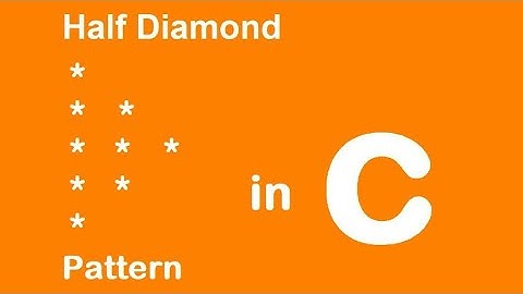 C program to print half diamond star pattern