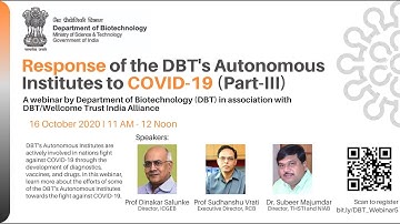 Response of the DBT’s Autonomous Institutes to COVID-19 Pandemic (Part III)