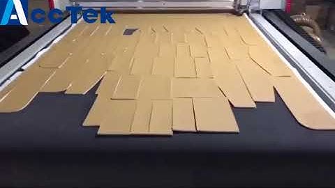CNC oscillating knife cutting machine cut leather with auto feeding ACCTEK