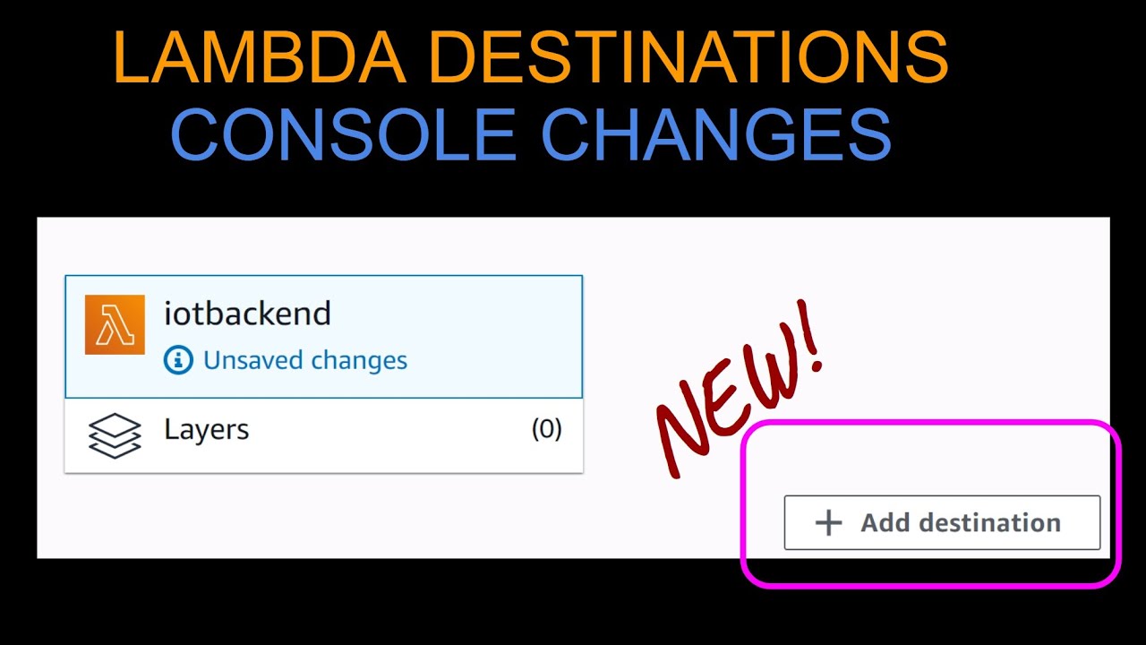 AWS Lambda Destination and Lambda Console Changes