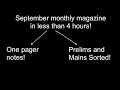 Complete september monthly magazine in less than 4 hours