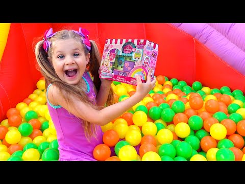 Diana Pretend Play Funny Candy Toy Story - Surprises and Toys Video for Children