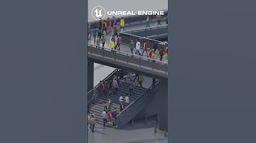 Unreal Engine 5 | Anima All crowd simulation  #shorts  #unrealengine #ue5