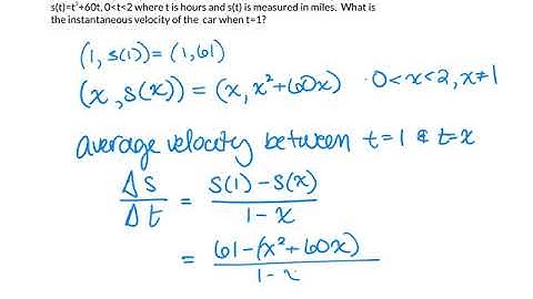 Instantaneous Velocity using Limits
