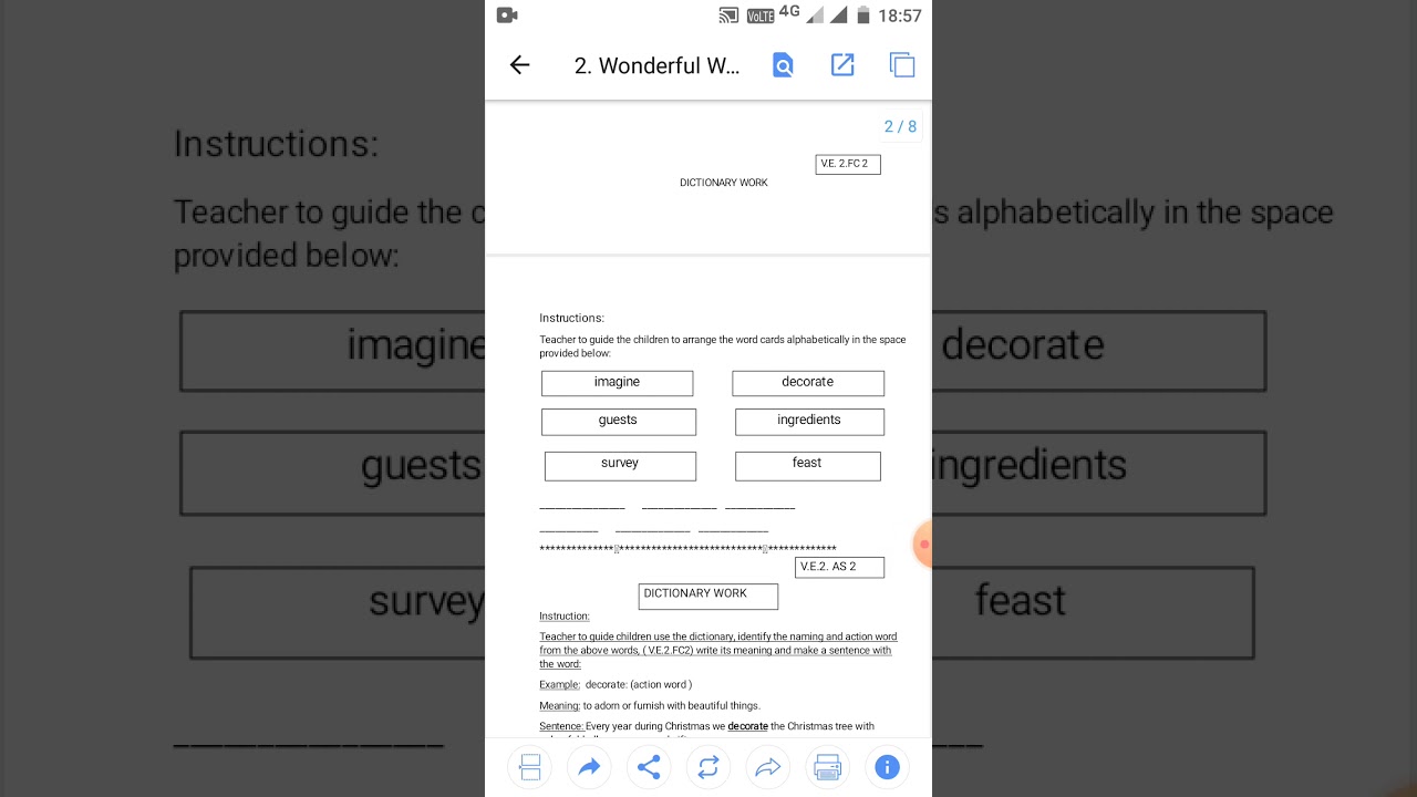 dictionary work worksheet youtube