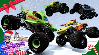 Monster Jam INSANE Racing, Freestyle and High Speed Jumps #29 | BeamNG Drive | Grave Digger screenshot 4