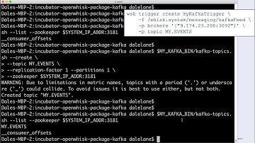 Creating triggers in OpenWhisk