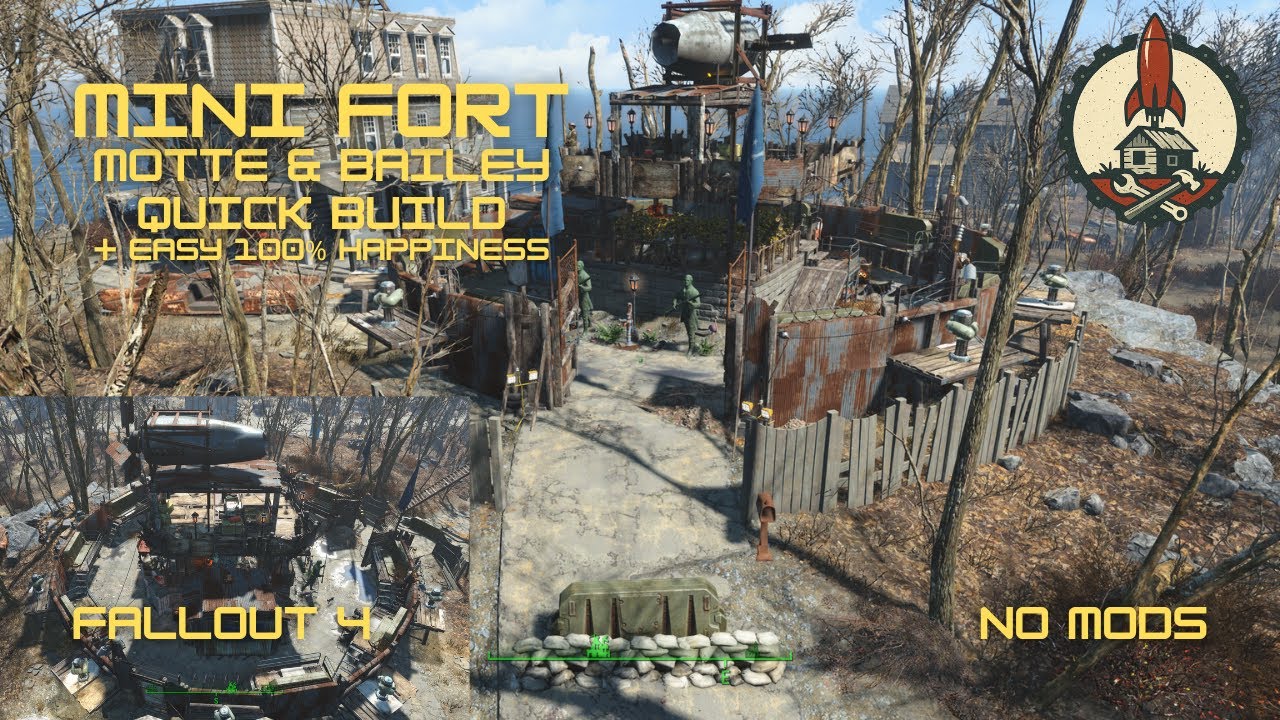 Fallout 4 - Croup Manor Mini Minutemen Fort — 10-Min Build + Set-&-Forget 100% Happiness (NoMods)