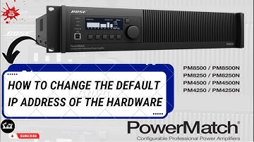 How to change the default IP address of the PowerMatch Amplifier from Bose #Bose #PowerMatchApm