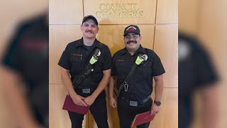 Two Rockford firefighter paramedics honored for 300-foot high-altitude rescue