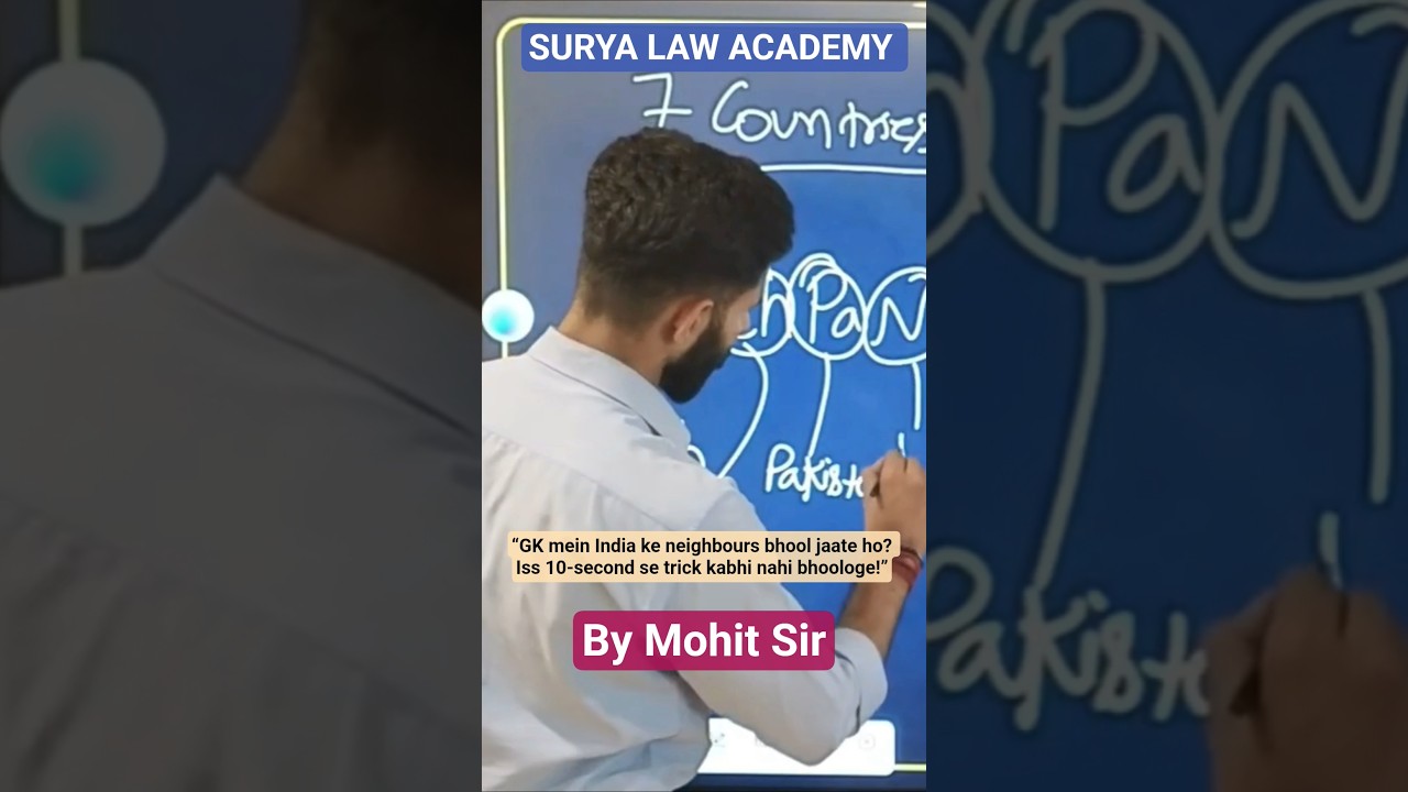 “India’s Neighbouring Countries Trick in 10 Seconds! 🇮🇳 #suryalawacademy #clat2027