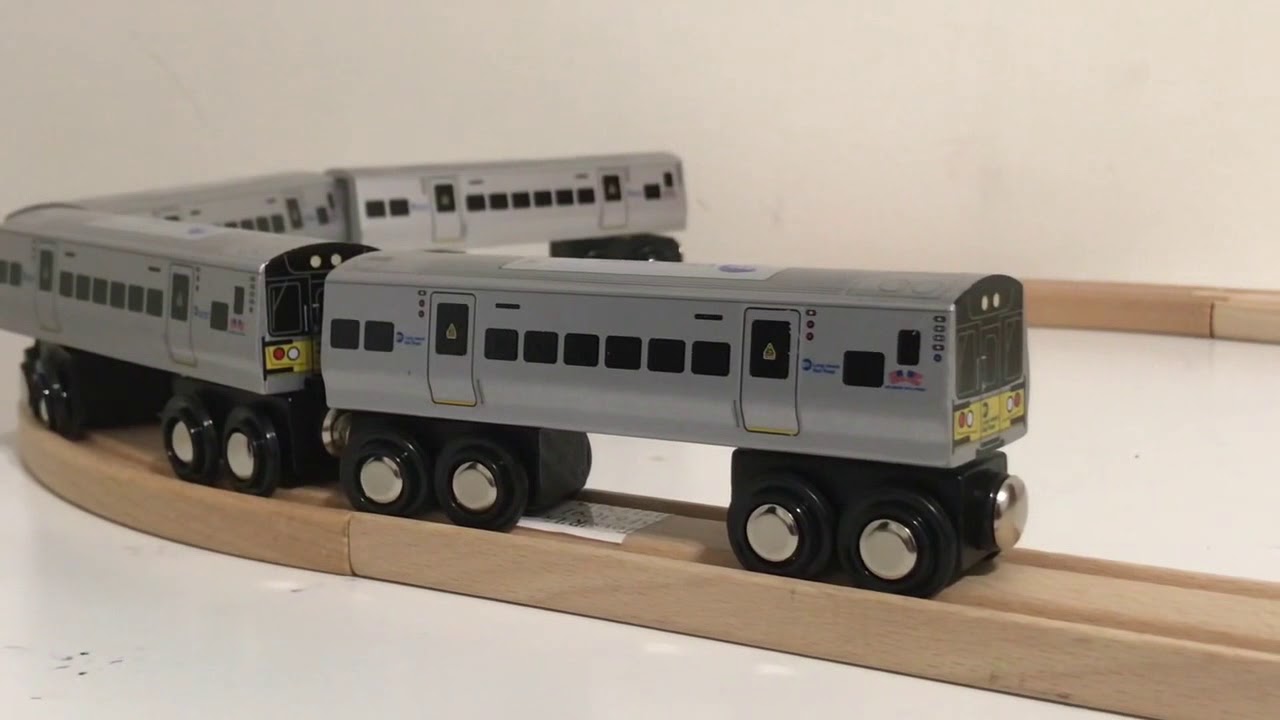 New York Long Island Tail Road Wooden Train Toy New York Train Toy