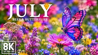 July 2026 🌼 Relaxing Summer Garden Paradise 8K | Nature Sounds, Flowers & Butterflies