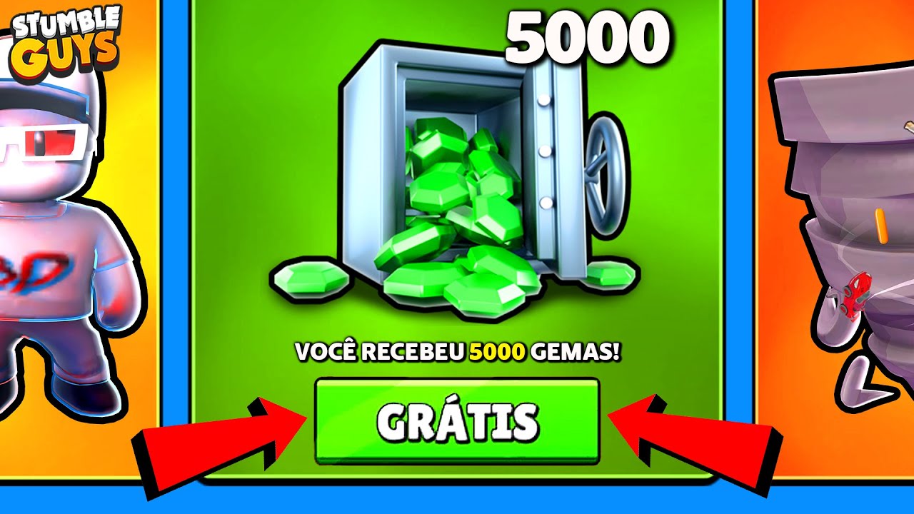 Khortex ensinou como Ganhar 5 Mil gemas de Graça 😱 Stumble Guys