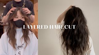 Getting My Hair Cut | Layered Hair 2022