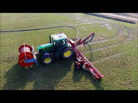 John Deere  / Roelama / Sleepslang / Slurry injection / Gülle Injektion / Drijfmest / Drone Landbouw