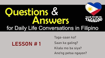 Question and Answer for Daily Life Conversations in Filipino | English-Tagalog Translation 🇵🇭