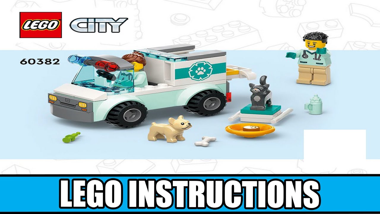  LEGO City Vet Van Rescue 60382, Toy Animal Ambulance, Learning  Toy Playset for Kids 4 Plus Years Old with 2 Veterinary Minifigures, Dog &  Cat Figures : Toys & Games