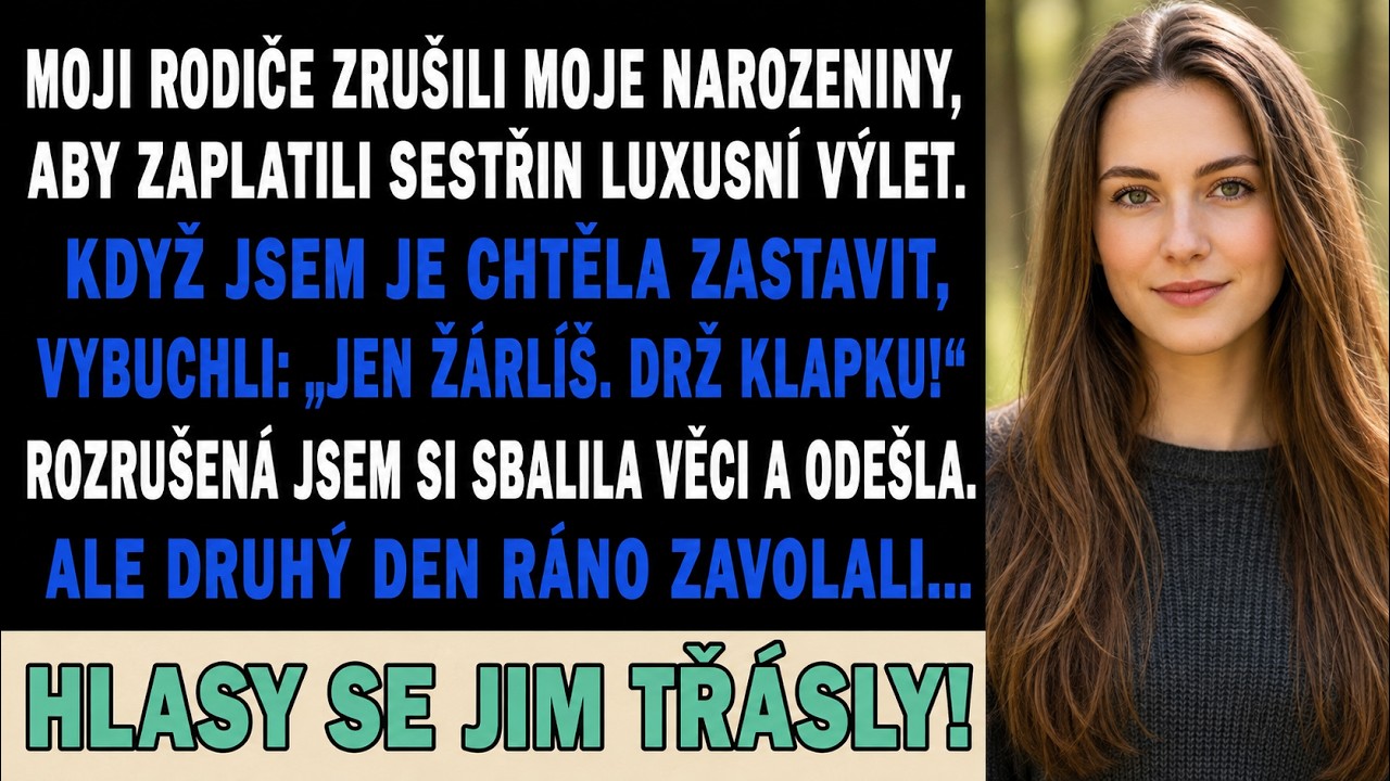Stála jsem v kuchyni s potvrzením o rezervaci na svou 21. narozeninovou oslavu, když mi rodiče oznámili, že ji ruší, aby zaplatili luxusní výlet mé sestry do Dubaje. Otec na mě zařval: „Jsi prostě...