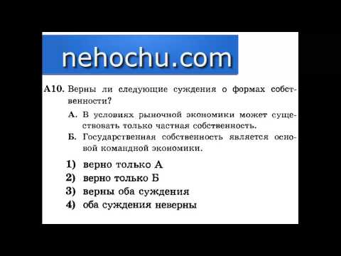 ГИА Обществознание Формы собственности A10