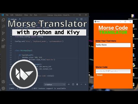 Full Morse Code Translator Mobile App With kivy || python mobile apps
