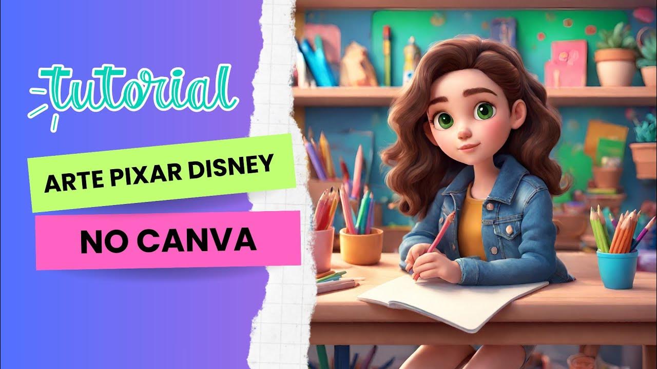 Como fazer foto pixar disney personagem com canva desing intelig ncia