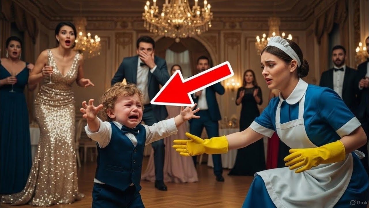 Сын миллионера заплакал, увидев служанку — и назвал её так, что гости побледнели
