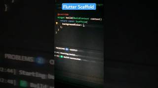 Flutter Scaffold Widget #flutter #shorts #appdevelopment #scaffold #flutterdev