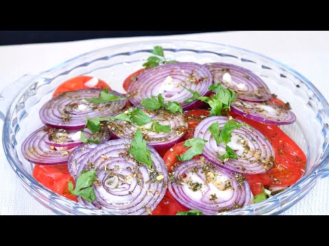 Я никогда не ела таких вкусных помидоров и лука! Давно забытый, но очень вкусный рецепт!