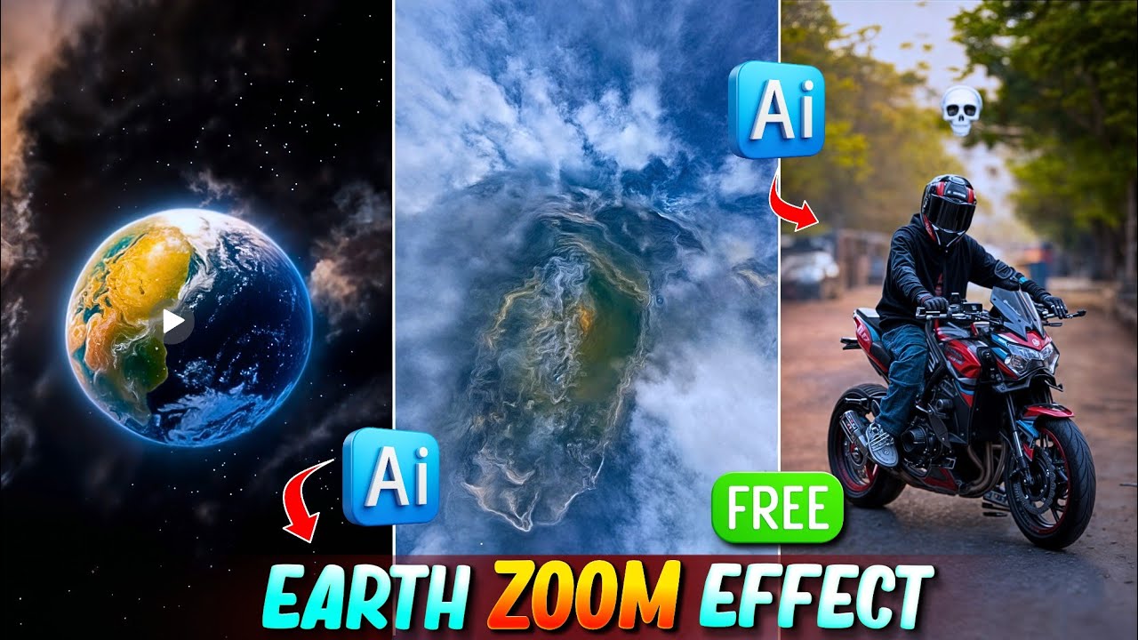 Instagram Trending Earth Zoom Reels Video Editing | How To Make Earth ...