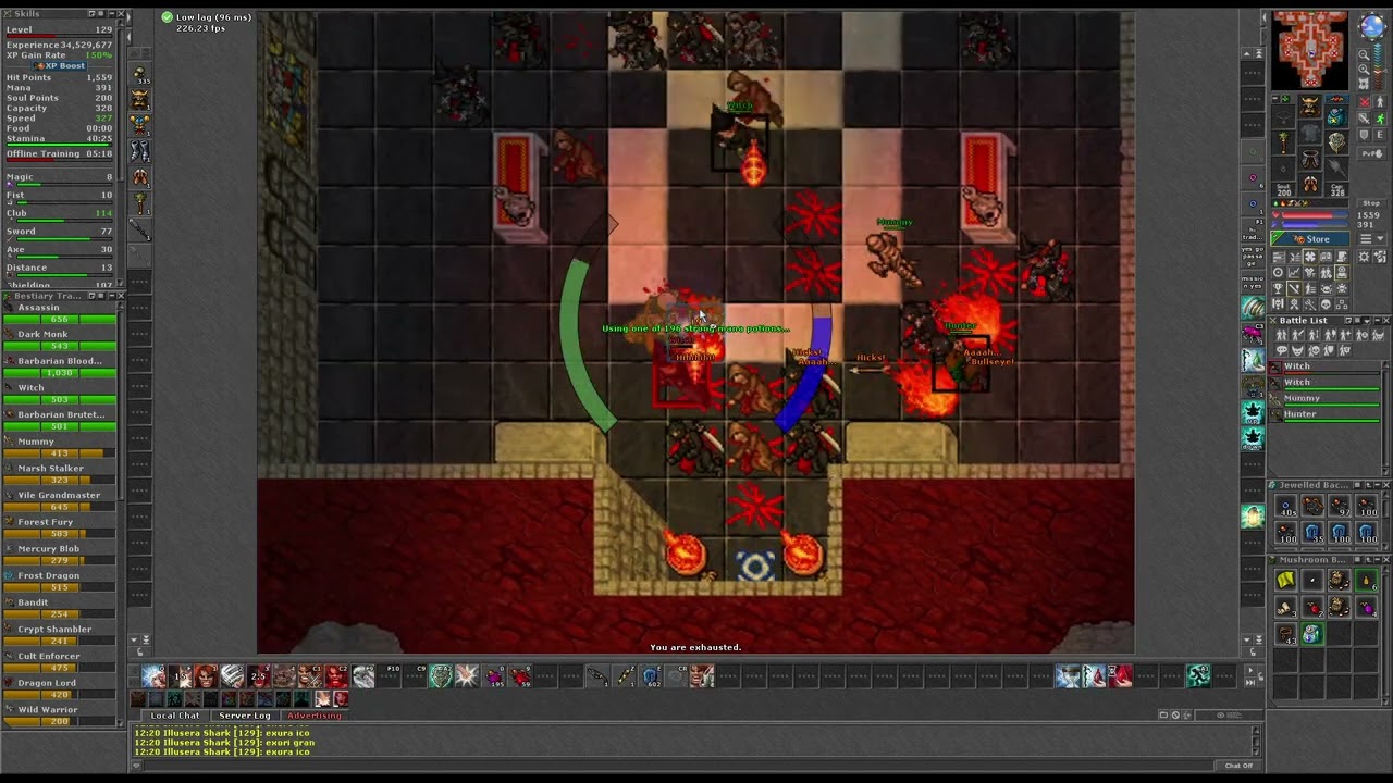 GUIA DE CHARMS Y BESTIARIO TIBIA   DARK CATHEDRAL - DARK MONK, WITCH, ASSASSIN