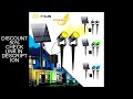 Solar Powered Spotlight IP65 Solar LED Light Outdoor Landscape Yard Garden Tree Separately Lamp Alum