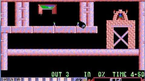 Lemmings 1 Fun Level 4 Now use miners and climbers.mpg