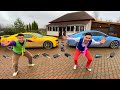Salesman Mr. Joe &amp; Car Keys VS Mr. Joker on Opel for Kids
