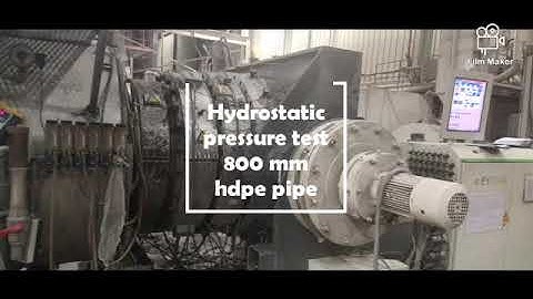 HDPE pressure test. Hydrostatic pressure test.