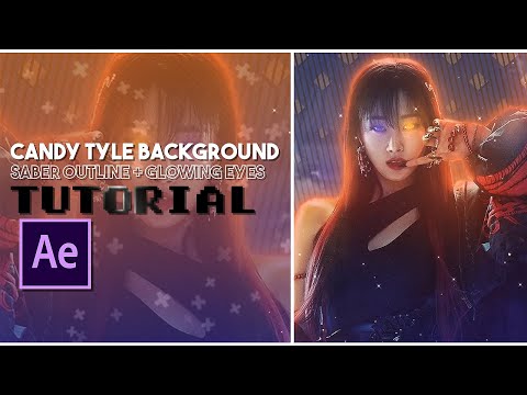unique candy style background + saber outline and glowing eyes after effects tutorial! (part 4)
