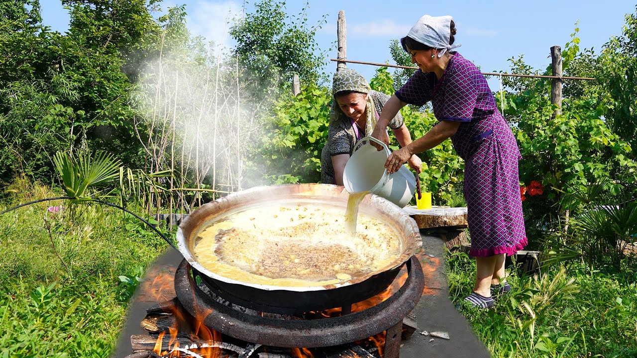 Сбор шелковицы - приготовление традиционной Aзербайджанской шелковичной патоки