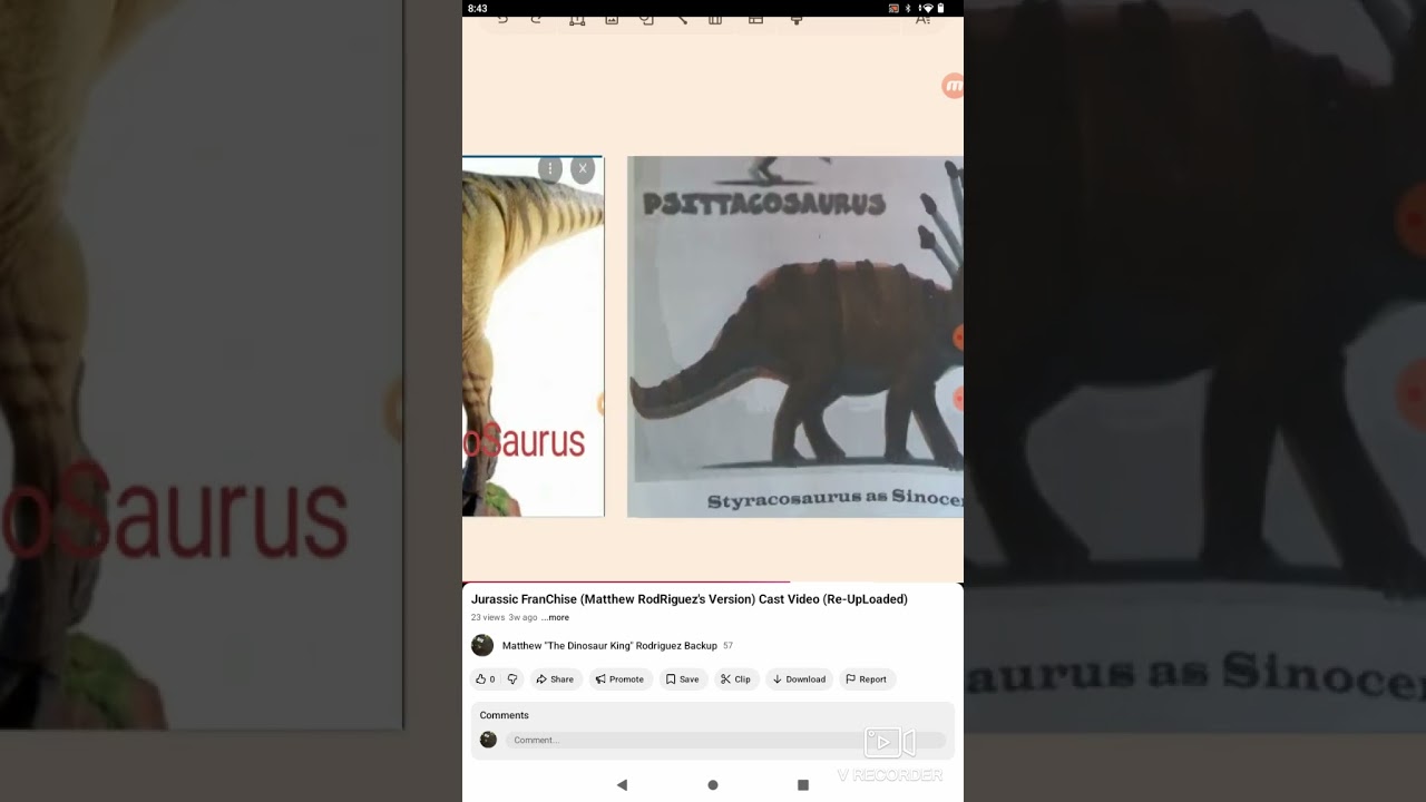 Jurassic FranChise (Matthew RodRiguez's Version) Cast Video 🦖🦕🐊🎬🎞️📽️ 