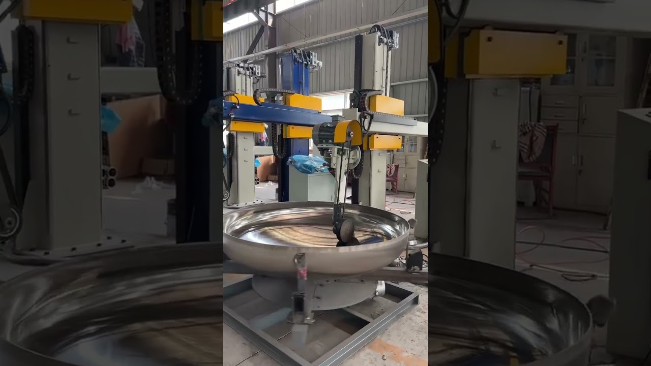 Dish head Tank vessel head Inner surface Automatic buffing Polishing machine from Trancar Industries