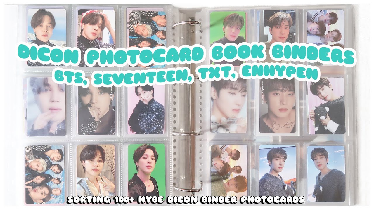 ☁️ sorting 100+ new kpop photocards from hybe dicon a5 mini binders