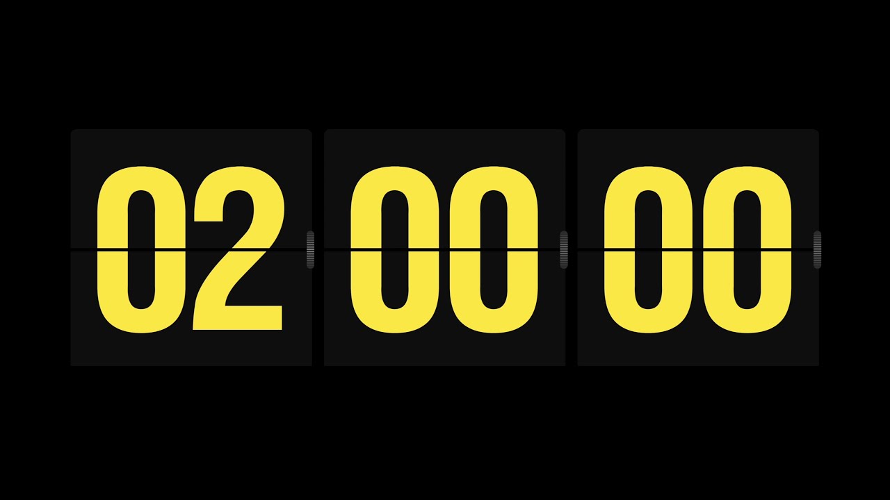 2 Hour Yellow Focus Timer | Bright Study • Deep Work • No Music