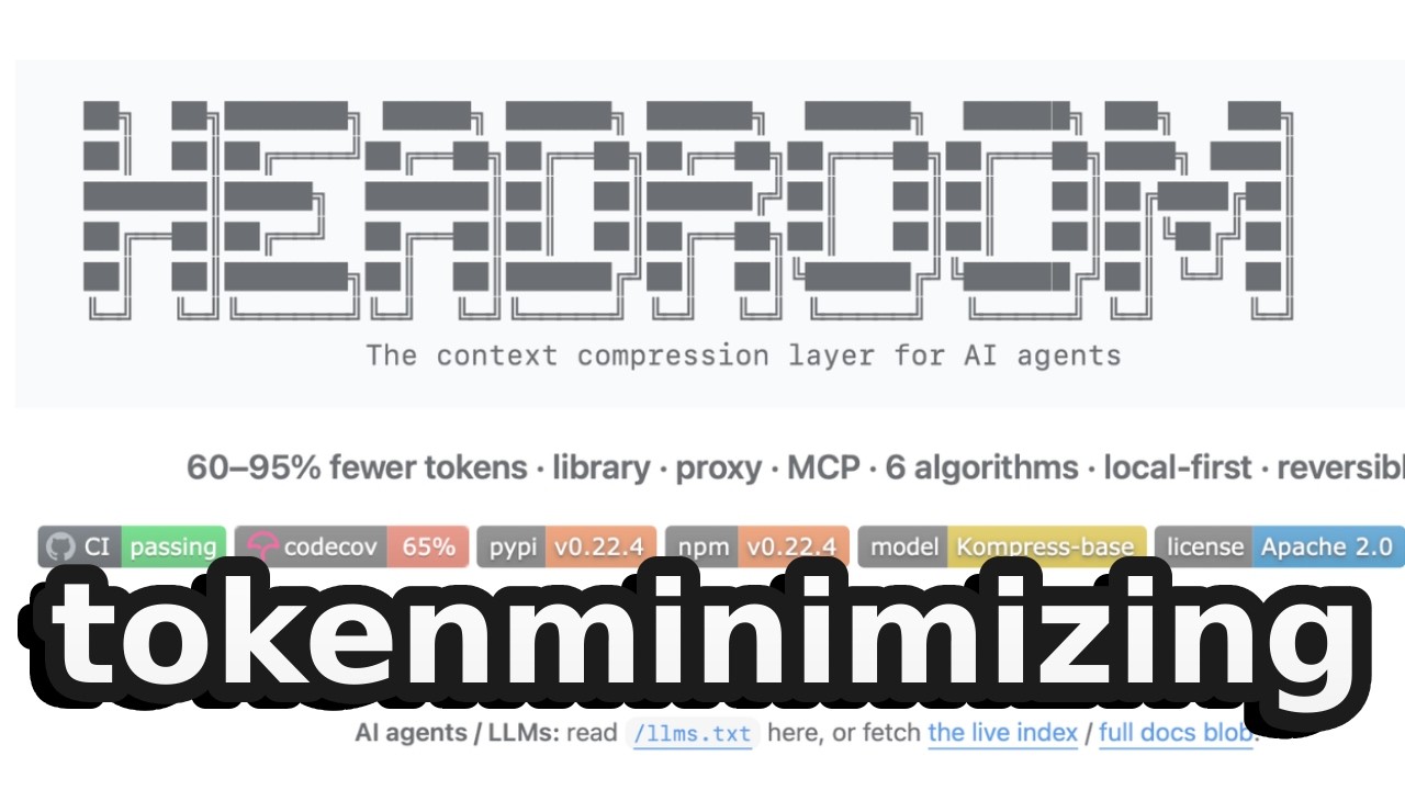 Someone just open-sourced tokenminimizing (8500 stars on GitHub)