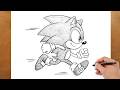 How to Draw Sonic the Hedgehog Step by Step | Easy Drawing Tutorial